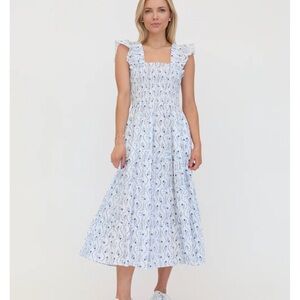Hill House Blue and White Midi Nap Dress